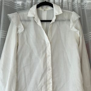 Cloth and stone white long sleeve button down